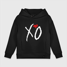 Детское худи Oversize хлопок с принтом The Weeknd XO в городе Новоалтайск, френч-терри — 70% хлопок, 30% полиэстер. Мягкий теплый начес внутри —100% хлопок | боковые карманы, эластичные манжеты и нижняя кромка, капюшон на магнитной кнопке | the weeknd xo | xo | музыка | певец | уикнд | эйбел макконен тесфайе