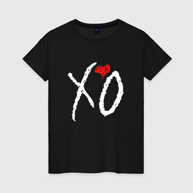 Женская футболка хлопок с принтом The Weeknd XO в городе Новоалтайск, 100% хлопок | прямой крой, круглый вырез горловины, длина до линии бедер, слегка спущенное плечо | the weeknd xo | xo | музыка | певец | уикнд | эйбел макконен тесфайе