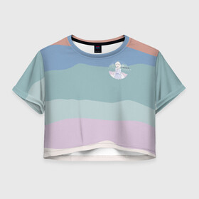Женская футболка Crop-top 3D с принтом Холодное сердце в городе Новоалтайск, 100% полиэстер | круглая горловина, длина футболки до линии талии, рукава с отворотами | Тематика изображения на принте: disney | frozen 2 | vdpartat | дисней | зачарованный лес | паттерн | снежная королева | текстура | холодное сердце | эльза