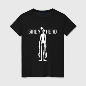 Женская футболка хлопок с принтом Siren Head в городе Новоалтайск, 100% хлопок | прямой крой, круглый вырез горловины, длина до линии бедер, слегка спущенное плечо | game | scp | siren head | игра | монстр | персонаж | пиксель арт | сирена | сиреноголовый | чудовище