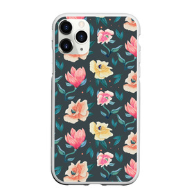 Чехол для iPhone 11 Pro Max матовый с принтом Акварельные цветы в городе Новоалтайск, Силикон |  | Тематика изображения на принте: floral | flowers | pastel | pattern | pink | texture | watercolor | акварель | букет | картина | красками | краски | листья | маки | настроение | пастель | пионы | рисунок | розовые | розы | ромашки | сад | цветки | цветочки