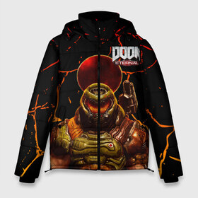Мужская зимняя куртка 3D с принтом Doom Eternal в городе Новоалтайск, верх — 100% полиэстер; подкладка — 100% полиэстер; утеплитель — 100% полиэстер | длина ниже бедра, свободный силуэт Оверсайз. Есть воротник-стойка, отстегивающийся капюшон и ветрозащитная планка. 

Боковые карманы с листочкой на кнопках и внутренний карман на молнии. | aerospace | corporation | dom | doom | eternal | mars | shooter | slayer doomguy | uac | union | дом | дум | дуум | корпорация | марс | объединённая | палач | рока | солдат | шутер | этернал