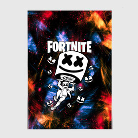 Постер с принтом FORTNITE x MARSHMELLO в городе Новоалтайск, 100% бумага
 | бумага, плотность 150 мг. Матовая, но за счет высокого коэффициента гладкости имеет небольшой блеск и дает на свету блики, но в отличии от глянцевой бумаги не покрыта лаком | deadmau5 | fortnite | fortnite 2 | fortnite x маршмелло | ikonik | marshmello | ninja | ninja streamer | raven | travis scott | ворон | иконик | ниндзя | пили | рейвен | трэвис скотт | фортнайт