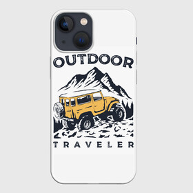 Чехол для iPhone 13 mini с принтом Путешественник | Outdoor (Z) в городе Новоалтайск,  |  | 4на4 | auto | baja | jeep | offroad | trofi | авто | автомобиль | ам | баха | бездорожье | внедорожник | джип | джипинг | джиппинг | машина | машины | оффроад | полный привод