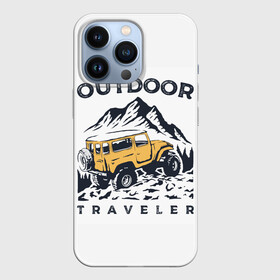 Чехол для iPhone 13 Pro с принтом Путешественник | Outdoor (Z) в городе Новоалтайск,  |  | Тематика изображения на принте: 4на4 | auto | baja | jeep | offroad | trofi | авто | автомобиль | ам | баха | бездорожье | внедорожник | джип | джипинг | джиппинг | машина | машины | оффроад | полный привод