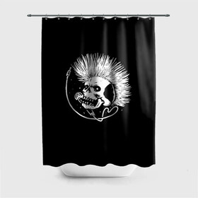 Штора 3D для ванной с принтом Панк | Punk (Z) в городе Новоалтайск, 100% полиэстер | плотность материала — 100 г/м2. Стандартный размер — 146 см х 180 см. По верхнему краю — пластиковые люверсы для креплений. В комплекте 10 пластиковых колец | shaman | skull | вождь | гот | дух | кладбище | мертвец | мертвый | микрофон | музыка | панк | перья | принт | рок | скелет | хой | череп | шаман | эмо | эракез