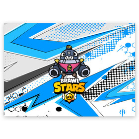 Поздравительная открытка с принтом Tick Brawl Stars в городе Новоалтайск, 100% бумага | плотность бумаги 280 г/м2, матовая, на обратной стороне линовка и место для марки
 | Тематика изображения на принте: brawl | brawl stars | brawlstars | brawl_stars | jessie | mortis | бравл | бравлстарс | мортис