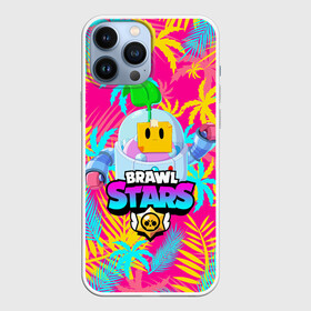 Чехол для iPhone 13 Pro Max с принтом BRAWL STARS SPROUT TROPICAL в городе Новоалтайск,  |  | bibi | brawl stars | coach mike | crow | evil gene | gale | gene | leon | leon shark | max | mecha crow | mortis | mr.p | nani | phoenix | sally leon | sandy | spike | sprout | surge | tara | virus 8 bit | werewolf | волна | ворон | джин | л