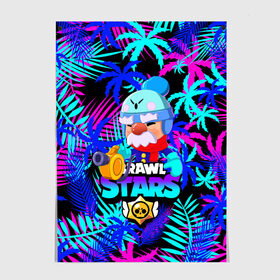 Постер с принтом BRAWL STARS GALE | ГЕЙЛ в городе Новоалтайск, 100% бумага
 | бумага, плотность 150 мг. Матовая, но за счет высокого коэффициента гладкости имеет небольшой блеск и дает на свету блики, но в отличии от глянцевой бумаги не покрыта лаком | brawl stars | crow | gale | leon | leon shark | max | mr.p | palmen | rainbow | sally leon | shark | sprout | tara | tropical sprout | virus 8 bit | werewolf leon | акула | берли | бравл старс | ворон | макс | оборотень | пальмы | радуга |