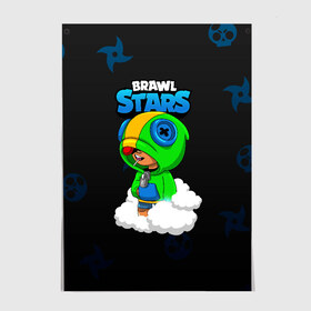 Постер с принтом Leon Brawl Stars в городе Новоалтайск, 100% бумага
 | бумага, плотность 150 мг. Матовая, но за счет высокого коэффициента гладкости имеет небольшой блеск и дает на свету блики, но в отличии от глянцевой бумаги не покрыта лаком | brawl leon | brawl ninja | brawl stars | brawler | leon | leon green | leon sally | leon shark | leon wolf | бравл старс | леон | леон акула | леон бравл | леон волк | леон салли