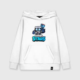 Детская толстовка хлопок с принтом virus 8 bit brawl stars Blue в городе Новоалтайск, 100% хлопок | Круглый горловой вырез, эластичные манжеты, пояс, капюшен | 8 | 8 bit | 8 бит | 8бит | brawl | brawl stars | brawlstars | brawl_stars | jessie | бравл | бравлстарс