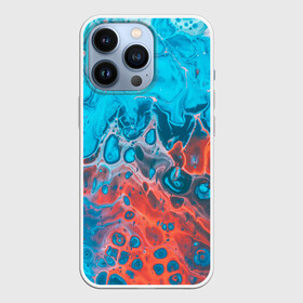 Чехол для iPhone 13 Pro с принтом Цветные разводы в городе Новоалтайск,  |  | textures | абстракция | арт | голубое | красный | море | небо | разные цвета | розовый | текстуры | фон | цветные разводы | цветовые разводы