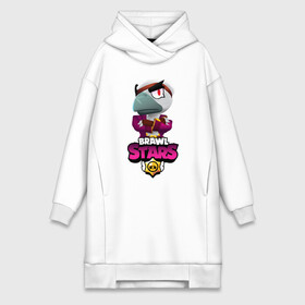 Платье-худи хлопок с принтом БРАВЛ СТАРС CROW | ВОРОН в городе Новоалтайск,  |  | brawl stars | crow | gale | leon | leon shark | max | mr.p | palmen | rainbow | sally leon | shark | sprout | tara | tropical sprout | virus 8 bit | werewolf leon | акула | берли | бравл старс | ворон | макс | оборотень | пальмы | радуга |