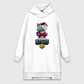 Платье-худи хлопок с принтом БРАВЛ СТАРС CROW | ВОРОН в городе Новоалтайск,  |  | brawl stars | crow | gale | leon | leon shark | max | mr.p | palmen | rainbow | sally leon | shark | sprout | tara | tropical sprout | virus 8 bit | werewolf leon | акула | берли | бравл старс | ворон | макс | оборотень | пальмы | радуга |