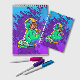 Блокнот с принтом BRAWL STARS LEON в городе Новоалтайск, 100% бумага | 48 листов, плотность листов — 60 г/м2, плотность картонной обложки — 250 г/м2. Листы скреплены удобной пружинной спиралью. Цвет линий — светло-серый
 | bibi | brawl | brawl stars | crow | leon | stars | бравл | бравл старс | браво старс | игра | компьютерная | кров | леон | онлайн | старс