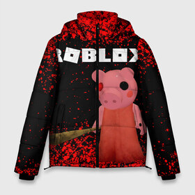 Мужская зимняя куртка 3D с принтом Roblox piggy Свинка Пигги в городе Новоалтайск, верх — 100% полиэстер; подкладка — 100% полиэстер; утеплитель — 100% полиэстер | длина ниже бедра, свободный силуэт Оверсайз. Есть воротник-стойка, отстегивающийся капюшон и ветрозащитная планка. 

Боковые карманы с листочкой на кнопках и внутренний карман на молнии. | Тематика изображения на принте: game | gamer | logo | minecraft | piggi | roblox | simulator | игра | конструктор | лого | пигги | свинья | симулятор | строительство | фигура