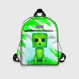Детский рюкзак 3D с принтом MINECRAFT CREEPER в городе Новоалтайск, 100% полиэстер | лямки с регулируемой длиной, сверху петелька, чтобы рюкзак можно было повесить на вешалку. Основное отделение закрывается на молнию, как и внешний карман. Внутри дополнительный карман. По бокам два дополнительных кармашка | Тематика изображения на принте: creeper | game | minecraft | блоки | игра | квадраты | компьютерная | крипер | криппер | майнкрафт | огонь