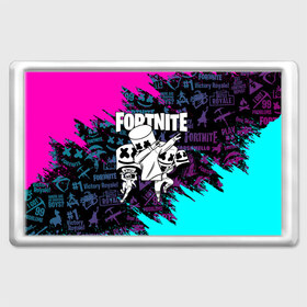 Магнит 45*70 с принтом FORTNITE x MARSHMELLO в городе Новоалтайск, Пластик | Размер: 78*52 мм; Размер печати: 70*45 | deadmau5 | fortnite | fortnite 2 | fortnite x маршмелло | ikonik | marshmello | ninja | ninja streamer | raven | travis scott | ворон | иконик | ниндзя | пили | рейвен | трэвис скотт | фортнайт