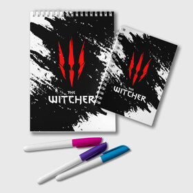 Блокнот с принтом The Witcher в городе Новоалтайск, 100% бумага | 48 листов, плотность листов — 60 г/м2, плотность картонной обложки — 250 г/м2. Листы скреплены удобной пружинной спиралью. Цвет линий — светло-серый
 | Тематика изображения на принте: esport | game | netflix | the witcher | американский сериал | ве витчер | ведьмак | геральт | игра | игры | киберспорт | кино | нетфликс | популярные иллюстрации | сериал | сериалы | фильмы | фэнтези