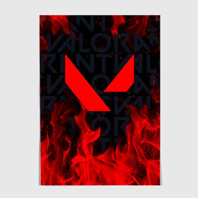 Постер с принтом VALORANT | ВАЛОРАНТ в городе Новоалтайск, 100% бумага
 | бумага, плотность 150 мг. Матовая, но за счет высокого коэффициента гладкости имеет небольшой блеск и дает на свету блики, но в отличии от глянцевой бумаги не покрыта лаком | breach | cs go | cypher | fire | flames | jett | league of legends | legends of runeterra | lol | omen | overwatch | phoenix | riot | riot games | sage | sona | sova | valorant | viper | валорант | лига легенд | лол | огонь | пламя