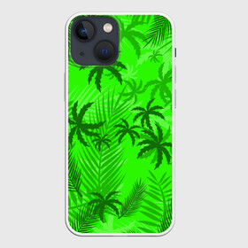 Чехол для iPhone 13 mini с принтом ПАЛЬМЫ | ЛЕТО | TROPICAL в городе Новоалтайск,  |  | Тематика изображения на принте: hotline miami | neon | new retro wave | outrun | outrun electro | paints | palmen | rainbow | retro | retrowave | summer | synth | synthwave | tropical | брызги | брызги красок | звёзды | космос | краски | лето | неон | пальмы | радуга | 
