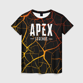 Женская футболка 3D с принтом Apex Legends. в городе Новоалтайск, 100% полиэфир ( синтетическое хлопкоподобное полотно) | прямой крой, круглый вырез горловины, длина до линии бедер | apex | apex legends | battle | battle royal | bloodhound | titanfall | wraith | апекс | апекс легендс | батл | битва | война | королевская битва | легендс | рояль