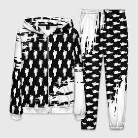 Мужской костюм 3D с принтом BILLIE EILISH БИЛЛИ АЙЛИШ в городе Новоалтайск, 100% полиэстер | Манжеты и пояс оформлены тканевой резинкой, двухслойный капюшон со шнурком для регулировки, карманы спереди | be | billie | billie eilish | blohsh | ghoul | айлиш | билли | билли айлиш | биляш