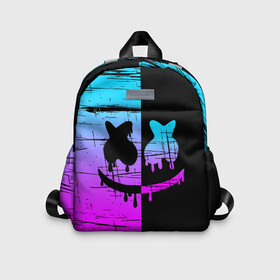 Детский рюкзак 3D с принтом FORTNITE MARSHMELLO. в городе Новоалтайск, 100% полиэстер | лямки с регулируемой длиной, сверху петелька, чтобы рюкзак можно было повесить на вешалку. Основное отделение закрывается на молнию, как и внешний карман. Внутри дополнительный карман. По бокам два дополнительных кармашка | Тематика изображения на принте: archetype | fortnite | fortnite x | game | ikonik | marshmello | raven | архетип | ворон | игра | иконик | маршмелло | фортнайт