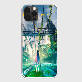 Чехол для iPhone 12 Pro Max с принтом Девушка одна в аниме мире в городе Новоалтайск, Силикон |  | аниме | архитектура | бабочки | город | девушка | здание | иллюстрация | мир | одиночество | растения | рисунок | рыбы | свет | улица | фон