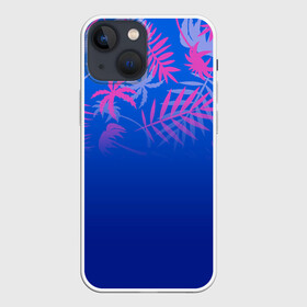 Чехол для iPhone 13 mini с принтом ТРОПИКИ. в городе Новоалтайск,  |  | Тематика изображения на принте: 2020 | summer | tropical | лето | лето2020 | листья | пальмы | тропические пальмы