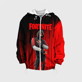 Детская куртка 3D с принтом Fortnite Ikonik в городе Новоалтайск, 100% полиэстер | застежка — молния, подол и капюшон оформлены резинкой с фиксаторами, по бокам — два кармана без застежек, один потайной карман на груди, плотность верхнего слоя — 90 г/м2; плотность флисового подклада — 260 г/м2 | archetype | fortnite | fortnite 2 | fortnite x | ikonik | marshmello | raven | архетип | ворон | иконик | маршмелло | фортнайт | фортнайт 2 | фортнайт глава 2