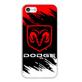 Чехол для iPhone 5/5S матовый DODGE.: в городе Новоалтайск, Силикон | Область печати: задняя сторона чехла, без боковых панелей | 2020 | auto | dodge | sport | авто | автомобиль | автомобильные | бренд | додж | марка | машины | спорт