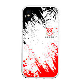 Чехол для iPhone XS Max матовый с принтом DODGE в городе Новоалтайск, Силикон | Область печати: задняя сторона чехла, без боковых панелей | 2020 | auto | dodge | sport | авто | автомобиль | автомобильные | бренд | додж | марка | машины | спорт