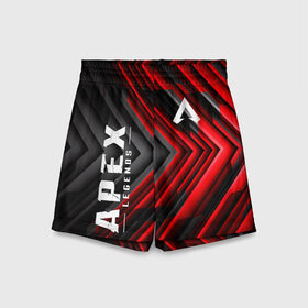 Детские спортивные шорты 3D с принтом Apex Legends в городе Новоалтайск,  100% полиэстер
 | пояс оформлен широкой мягкой резинкой, ткань тянется
 | apex | apex legends | battle | battle royal | bloodhound | titanfall | wraith | апекс | апекс легендс | батл | битва | война | королевская битва | легендс | рояль