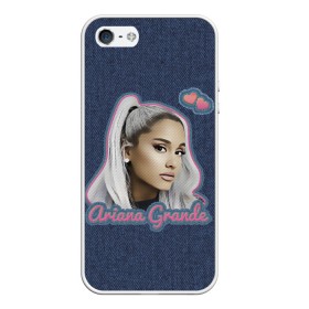 Чехол для iPhone 5/5S матовый с принтом Ariana Grande Jeans в городе Новоалтайск, Силикон | Область печати: задняя сторона чехла, без боковых панелей | Тематика изображения на принте: ariana grande | grande | heart | jeans | pink | team | ариана гранде | гранде | джинса | джинсовый | джинсы | для фанатов | надпись | попса | розовый | сердечки | синий | текстура | фанатам