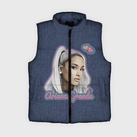 Женский жилет утепленный 3D с принтом Ariana Grande Jeans в городе Новоалтайск,  |  | ariana grande | grande | heart | jeans | pink | team | ариана гранде | гранде | джинса | джинсовый | джинсы | для фанатов | надпись | попса | розовый | сердечки | синий | текстура | фанатам