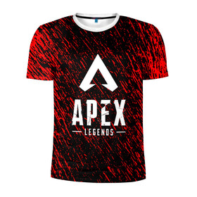 Мужская футболка 3D спортивная с принтом Apex Legends. в городе Новоалтайск, 100% полиэстер с улучшенными характеристиками | приталенный силуэт, круглая горловина, широкие плечи, сужается к линии бедра | Тематика изображения на принте: apex | apex legends | battle | battle royal | bloodhound | titanfall | wraith | апекс | апекс легендс | батл | битва | война | королевская битва | легендс | рояль