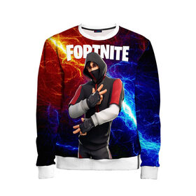 Детский свитшот 3D с принтом FORTNITE x IKONIK ФОРТНАЙТ ИКОНИК в городе Новоалтайск, 100% полиэстер | свободная посадка, прямой крой, мягкая тканевая резинка на рукавах и понизу свитшота | deadmau5 | fortnite | fortnite 2 | fortnite x маршмелло | ikonik | marshmello | ninja | ninja streamer | raven | travis scott | ворон | иконик | ниндзя | пили | рейвен | трэвис скотт | фортнайт