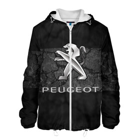 Мужская куртка 3D с принтом PEUGEOT. в городе Новоалтайск, ткань верха — 100% полиэстер, подклад — флис | прямой крой, подол и капюшон оформлены резинкой с фиксаторами, два кармана без застежек по бокам, один большой потайной карман на груди. Карман на груди застегивается на липучку | Тематика изображения на принте: abstract | auto | brand | car | geometry | peugeot | sport | texture | абстракция | авто | автомобильные | бренд | геометрия | классика | машины | модные | пежо | спорт | стиль | текстура