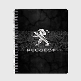 Тетрадь с принтом PEUGEOT в городе Новоалтайск, 100% бумага | 48 листов, плотность листов — 60 г/м2, плотность картонной обложки — 250 г/м2. Листы скреплены сбоку удобной пружинной спиралью. Уголки страниц и обложки скругленные. Цвет линий — светло-серый
 | abstract | auto | brand | car | geometry | peugeot | sport | texture | абстракция | авто | автомобильные | бренд | геометрия | классика | машины | модные | пежо | спорт | стиль | текстура