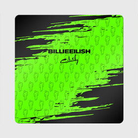 Магнит виниловый Квадрат с принтом BILLIE EILISH / БИЛЛИ АЙЛИШ в городе Новоалтайск, полимерный материал с магнитным слоем | размер 9*9 см, закругленные углы | be | billie | billie eilish | blohsh | ghoul | paints | айлиш | билли | билли айлиш | биляш | брызги | брызги красок | краски