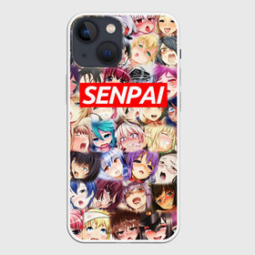 Чехол для iPhone 13 mini с принтом SENPAI | СЕНПАЙ в городе Новоалтайск,  |  | ahegao | kawai | kowai | oppai | otaku | senpai | sugoi | waifu | yandere | ахегао | ковай | отаку | семпай | сенпай | сэмпай | яндере