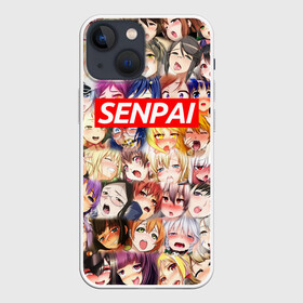 Чехол для iPhone 13 mini с принтом SENPAI | СЕНПАЙ в городе Новоалтайск,  |  | ahegao | kawai | kowai | oppai | otaku | senpai | sugoi | waifu | yandere | ахегао | ковай | отаку | семпай | сенпай | сэмпай | яндере