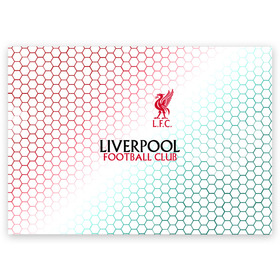 Поздравительная открытка с принтом LIVERPOOL. в городе Новоалтайск, 100% бумага | плотность бумаги 280 г/м2, матовая, на обратной стороне линовка и место для марки
 | Тематика изображения на принте: 