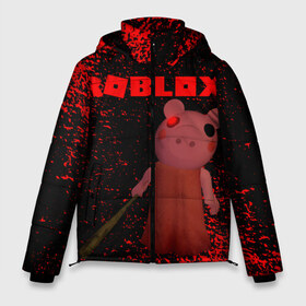 Мужская зимняя куртка 3D с принтом Roblox piggy Свинка Пигги в городе Новоалтайск, верх — 100% полиэстер; подкладка — 100% полиэстер; утеплитель — 100% полиэстер | длина ниже бедра, свободный силуэт Оверсайз. Есть воротник-стойка, отстегивающийся капюшон и ветрозащитная планка. 

Боковые карманы с листочкой на кнопках и внутренний карман на молнии. | Тематика изображения на принте: game | gamer | logo | minecraft | piggi | roblox | simulator | игра | конструктор | лого | пигги | свинья | симулятор | строительство | фигура