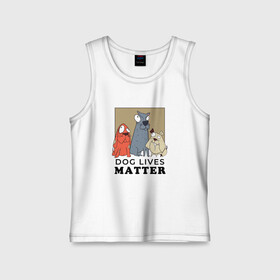 Детская майка хлопок с принтом Dog Lives Matter в городе Новоалтайск,  |  | all lives matter | black lives matter | blm | bulldog | dog | dogs | parody | spaniel | бульдог | все жизни важны | дог | пародия | псы | смешная | смешные | собака | собаки | собачка | собачки | спаниель | упоротая | упоротые | черные жизн