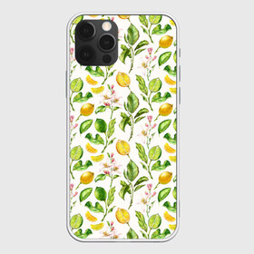 Чехол для iPhone 12 Pro Max с принтом Летний узор лимон ветки листья в городе Новоалтайск, Силикон |  | Тематика изображения на принте: ботаника | ветки | кислый | летний | лимонад | лимончики | лимоны | листья | паттерн | узор | цветы | цитрусовые