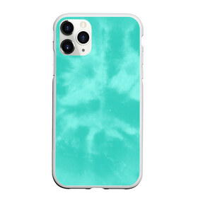 Чехол для iPhone 11 Pro матовый с принтом Бирюзовый ТАЙ ДАЙ в городе Новоалтайск, Силикон |  | summer | tie dye | акварель | бирюзовый тай дай | лето | разноцветная | тай дай | тайдай | яркая
