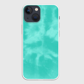 Чехол для iPhone 13 mini с принтом Бирюзовый ТАЙ ДАЙ в городе Новоалтайск,  |  | summer | tie dye | акварель | бирюзовый тай дай | лето | разноцветная | тай дай | тайдай | яркая