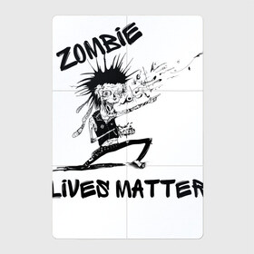 Магнитный плакат 2Х3 с принтом Zombie Lives Matter в городе Новоалтайск, Полимерный материал с магнитным слоем | 6 деталей размером 9*9 см | black lives matter | lives matter | metallica | metallica zombie | nothing else matters | зомби | зомби метал | зомби рокер | металлика | металлика баллады | рок музыка | трэш метал | хеви метал